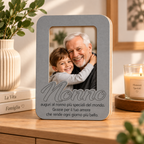 Cornice Portafoto Personalizzata con Nome e Frase – 18×25 cm