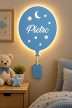 Lampada Palloncino personalizzato in legno alimentato a batterie