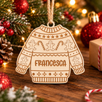 Maglioncino di Natale – Addobbo in Legno Personalizzato