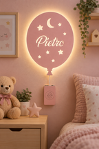Lampada Palloncino personalizzato in legno alimentato a batterie