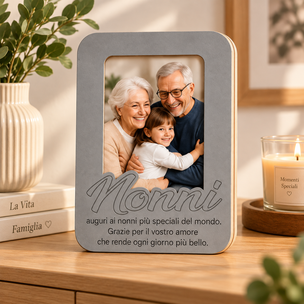 Cornice Portafoto Personalizzata con Nome e Frase – 18×25 cm