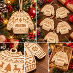 Maglioncino di Natale – Addobbo in Legno Personalizzato