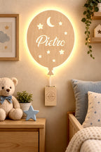 Lampada Palloncino personalizzato in legno alimentato a batterie