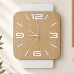 Orologio da Parete Rovere Linea – Legno e Plexiglass Bianco Latte 40×55 cm