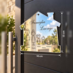 Fuoriporta Famiglia Personalizzato con Nomi e Sagome – 18×15 cm