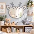 Specchio Cerbiatto per Cameretta Bambini in Legno e Plexiglas – 50×42 cm