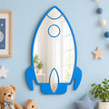 Specchio Razzo per Cameretta Bambini in Legno – 35×50 cm