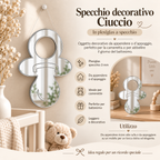 Specchio Decorativo Ciuccio in Plexiglass Specchiato – Oro e Argento
