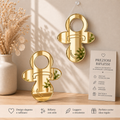 Specchio Decorativo Ciuccio in Plexiglass Specchiato – Oro e Argento