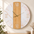 Orologio da Parete Marmo Rovere – Plexiglass Stampato UV 40×40 cm