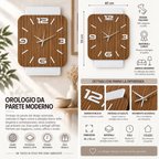 Orologio da Parete Zebrano Linea – Legno e Plexiglass Bianco Latte 40×55 cm